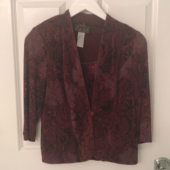 NWT Alex Evenings sweater with matching tank top - Picture 5 of 9